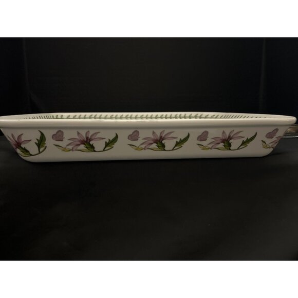 Portmeiron Botanic Garden Clematis Casserole Lasagne Dish 10 1/2x14x2 Excellent - Picture 6 of 12